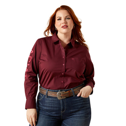 ARIAT WOMENS TEAM KIRBY PORT ROYALE STRIPE SHIRT-Ranges Country