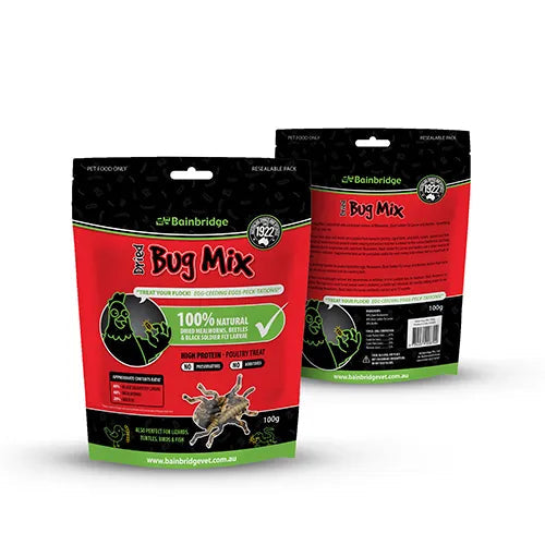 BAINBRIDGE DRIED MEALWORM & BUG MIX 100g-Ranges Country