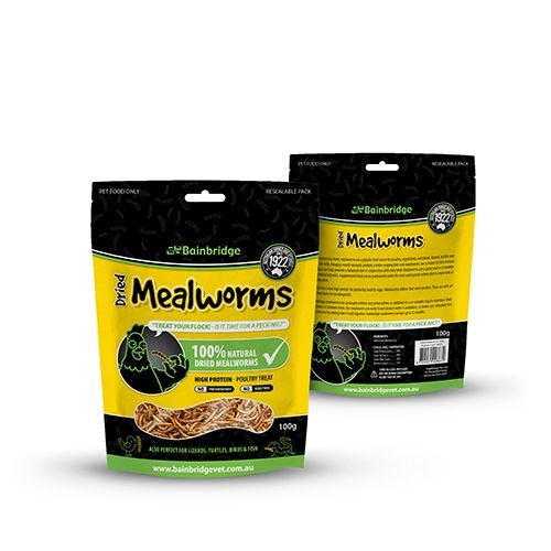 BAINBRIDGE DRIED MEALWORMS 750g-Ranges Country