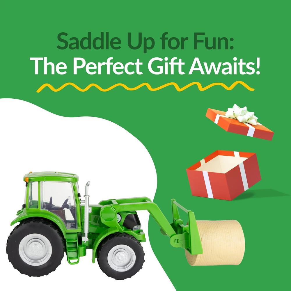 BIG COUNTRY TOYS GREEN TRACTOR AND IMPLEMENTS