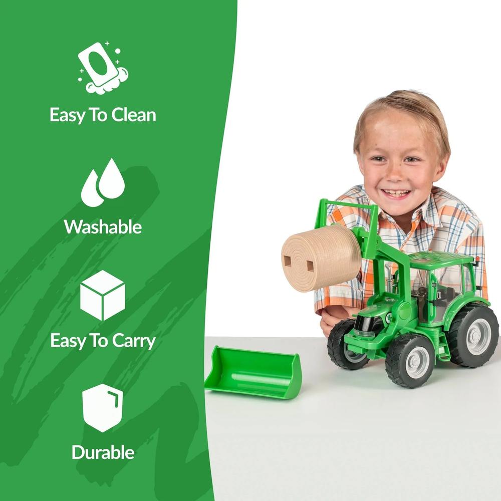 BIG COUNTRY TOYS GREEN TRACTOR AND IMPLEMENTS