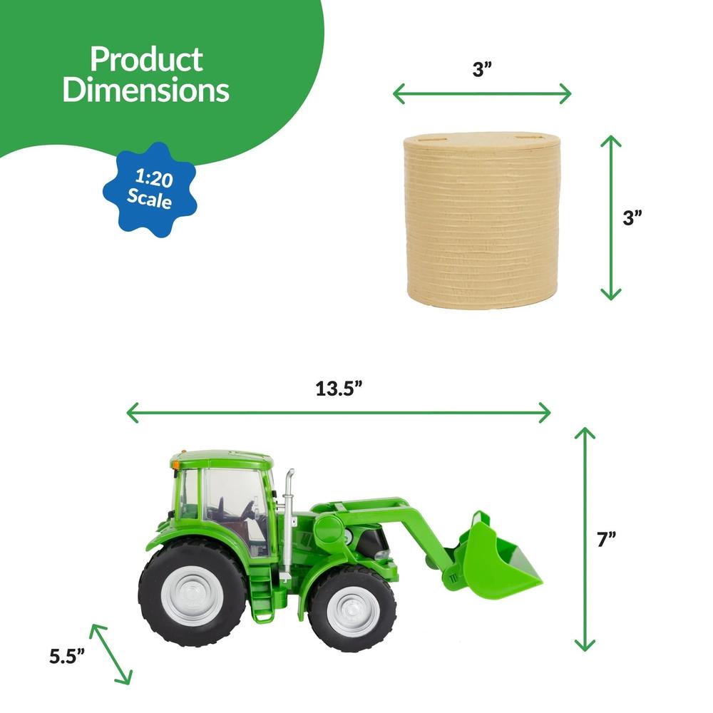 BIG COUNTRY TOYS GREEN TRACTOR AND IMPLEMENTS