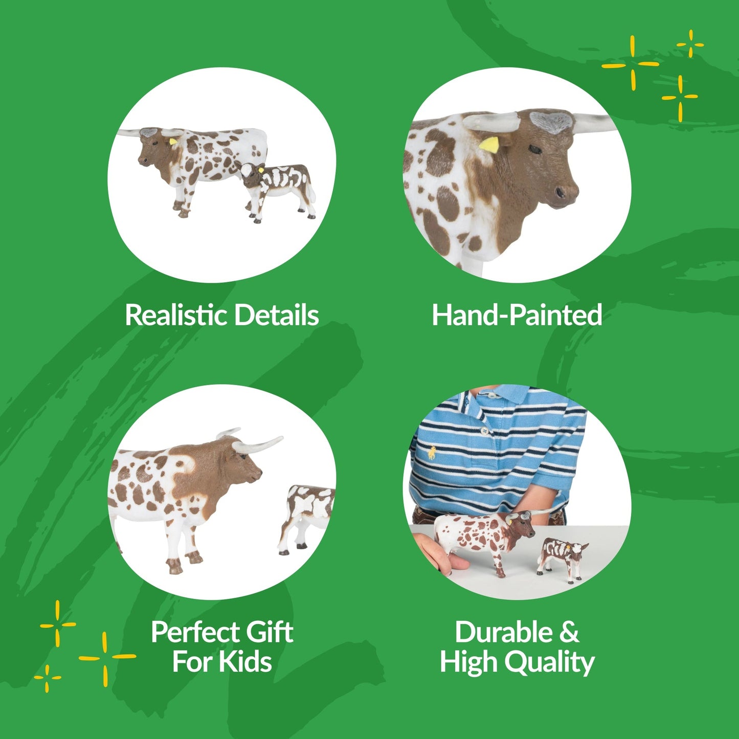 BIG COUNTRY TOYS LONGHORN COW & CALF