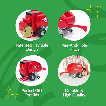 BIG COUNTRY TOYS RED HAY BALER