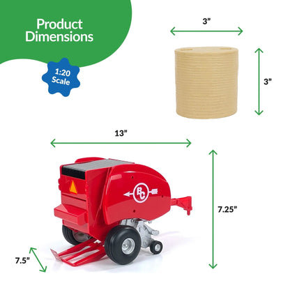 BIG COUNTRY TOYS RED HAY BALER