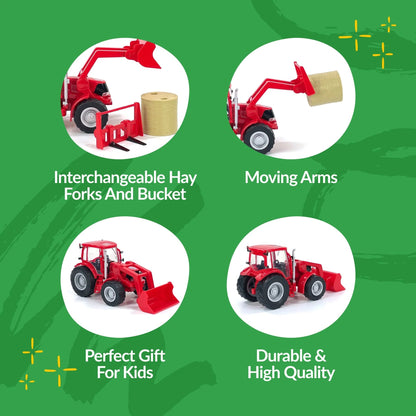 BIG COUNTRY TOYS RED TRACTOR AND IMPLEMENTS