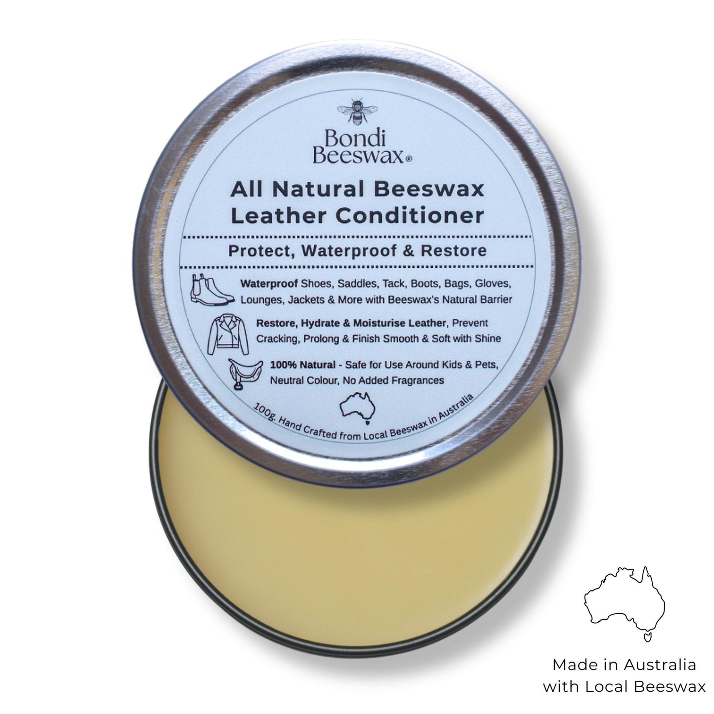 BONDI BEESWAX LEATHER CONDITIONER 100g-Ranges Country
