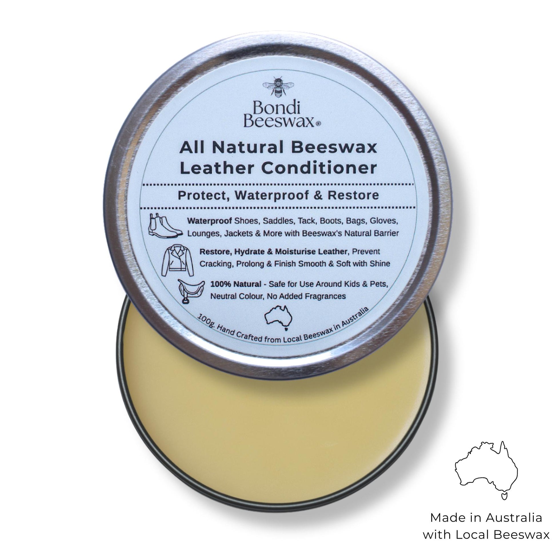 BONDI BEESWAX LEATHER CONDITIONER 100g-Ranges Country