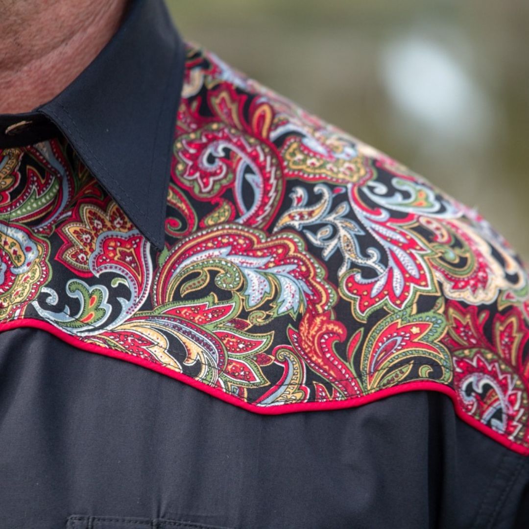 BRIGALOW MENS PAISLEY SHOULDERS SHIRT