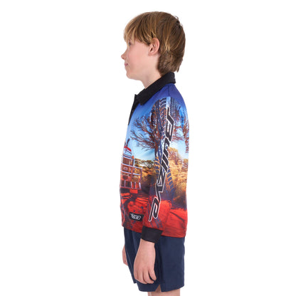 BULLZYE BOYS ROAD TRAIN FISHING SHIRT