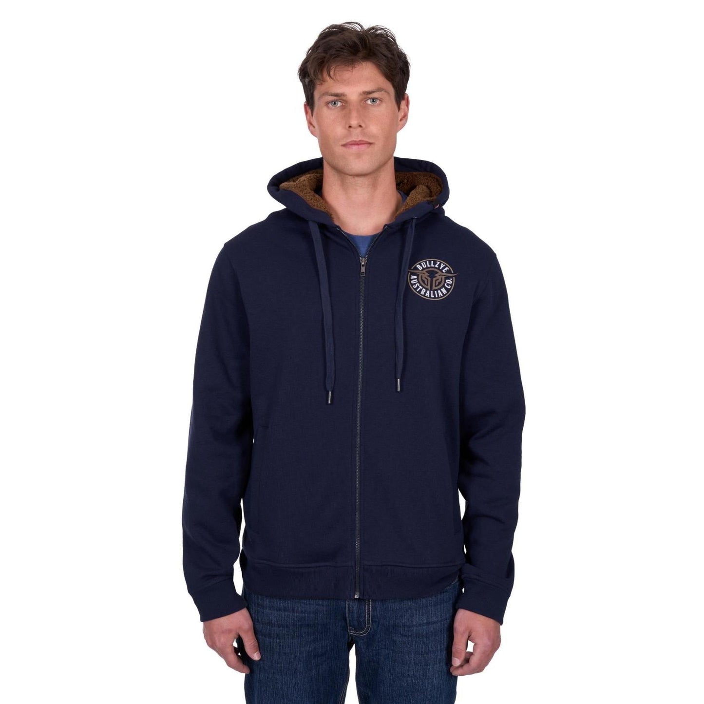 BULLZYE MENS BULLRING ZIP UP HOODY