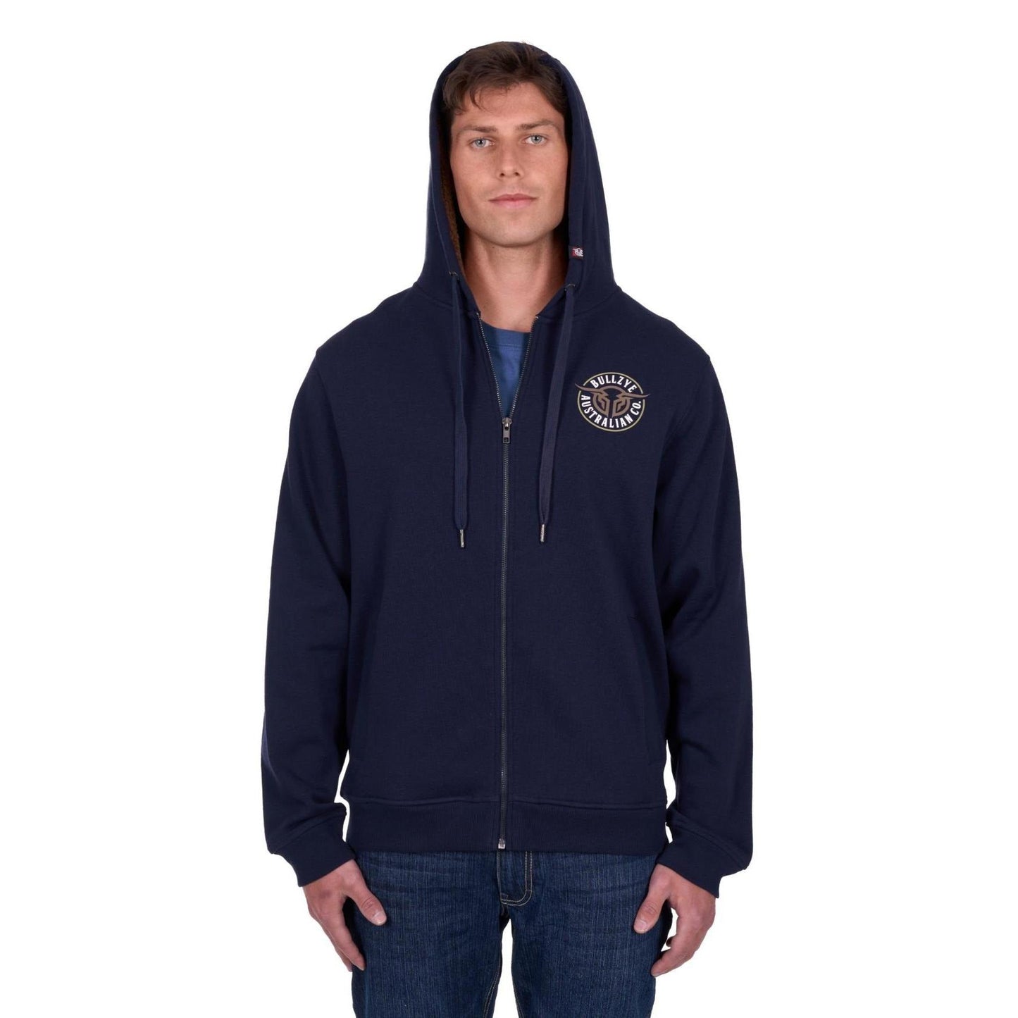 BULLZYE MENS BULLRING ZIP UP HOODY
