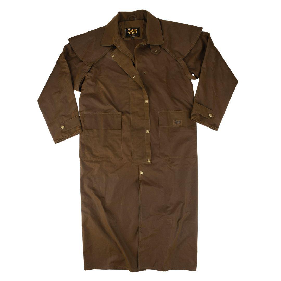BURKE & WILLS STOCKMAN LONG OILSKIN COAT-Ranges Country