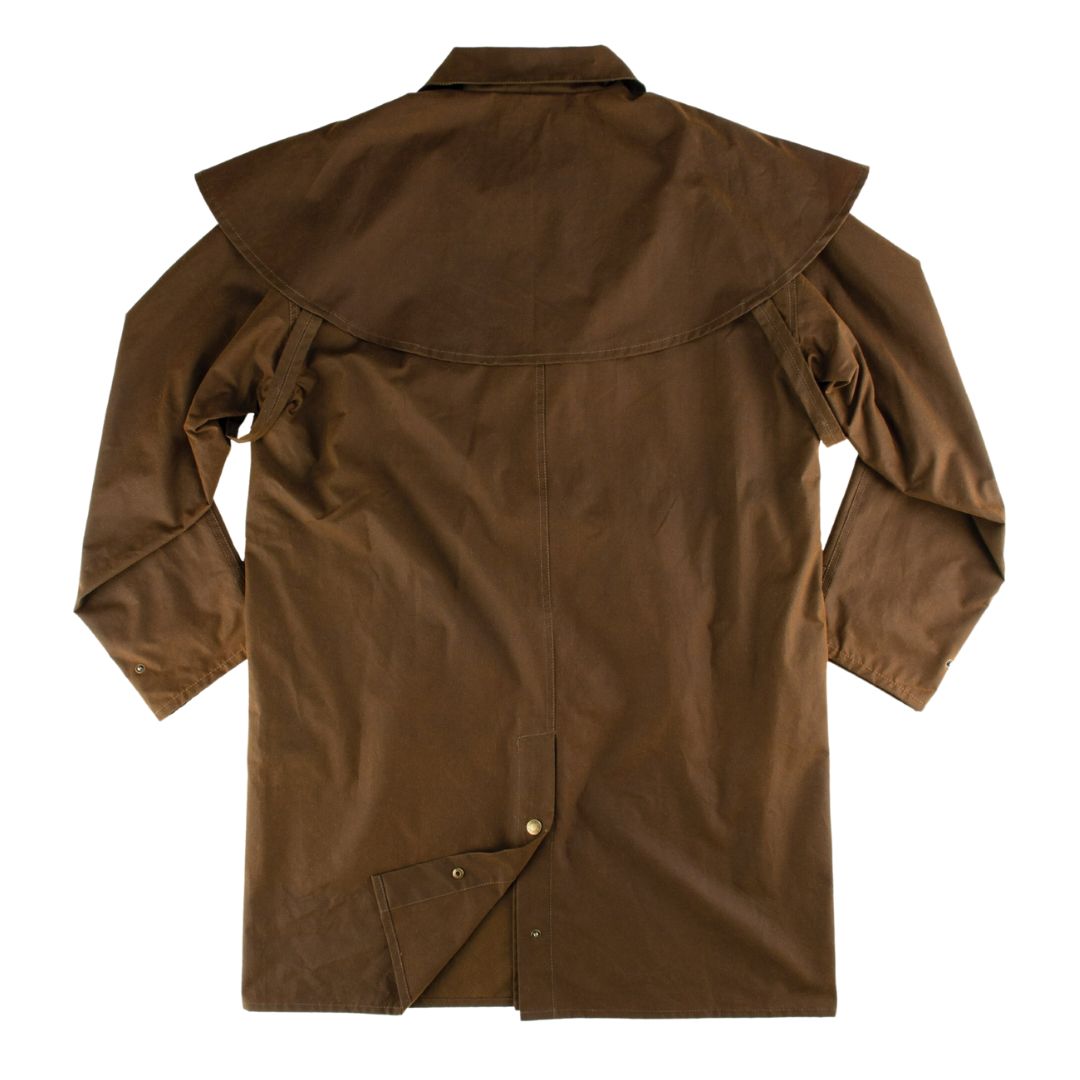 BURKE & WILLS STOCKMAN SHORT OILSKIN COAT