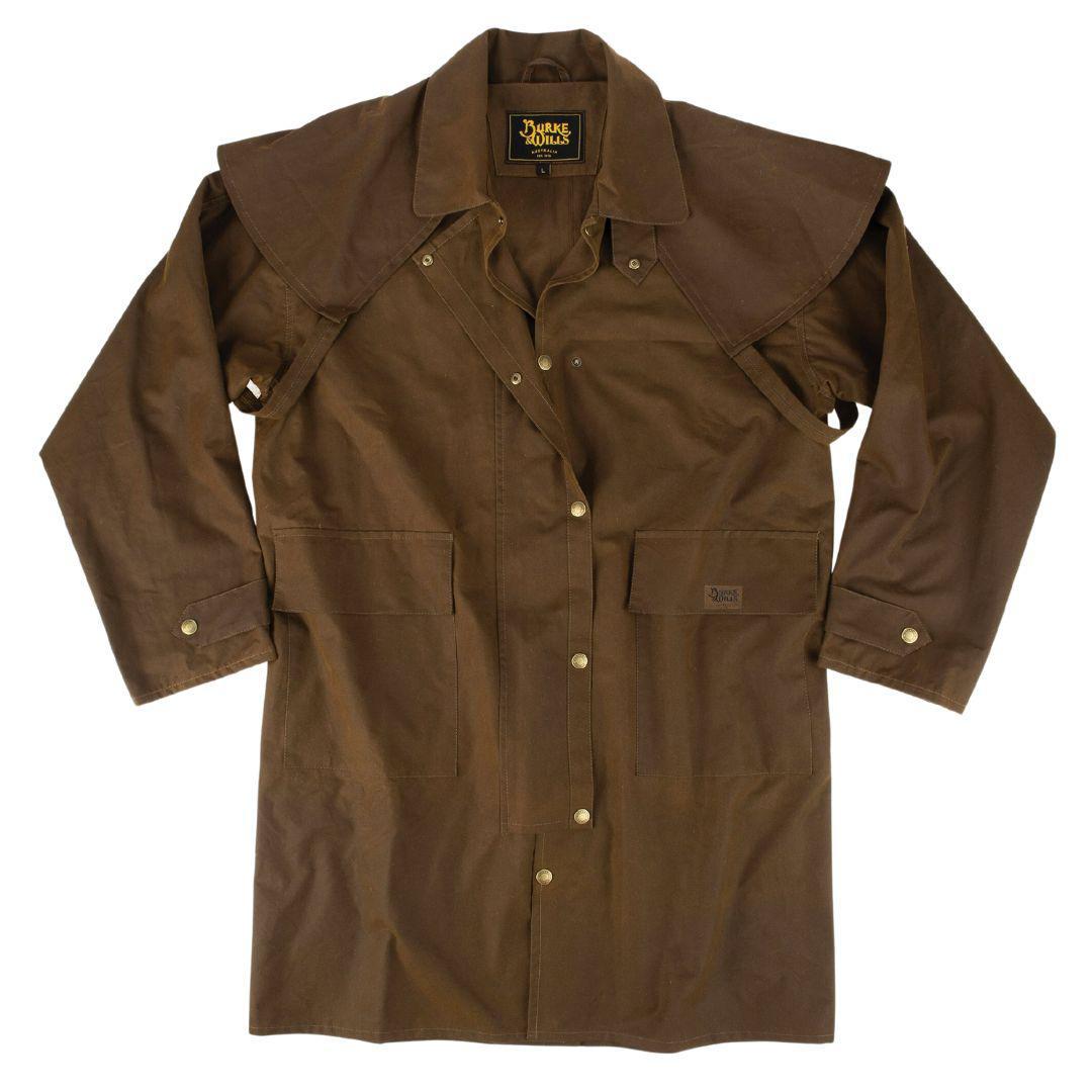 BURKE & WILLS STOCKMAN SHORT OILSKIN COAT-Ranges Country