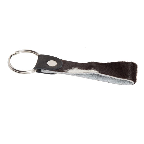 HAIR ON COWHIDE LOOP KEY RING