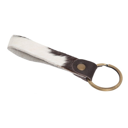 HAIR ON COWHIDE LOOP KEY RING