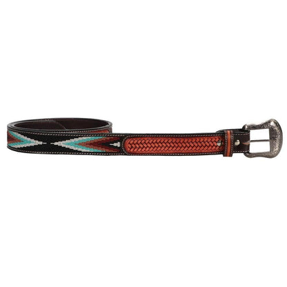 FORT WORTH BASKET WEAVE BEADED BELT-Ranges Country