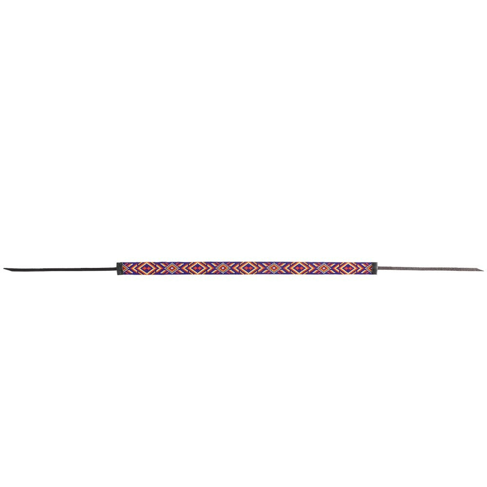 FORT WORTH BLUE AZTEC BEADED 3/4in HAT BAND
