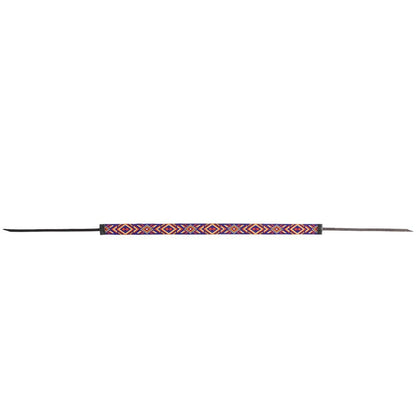 FORT WORTH BLUE AZTEC BEADED 3/4in HAT BAND