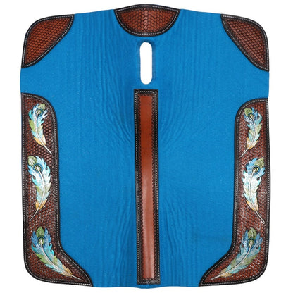 FORT WORTH FEATHER TOOLED FELT SADDLE PAD