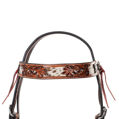 FORT WORTH LONGHORN COWHIDE INLAY BRIDLE