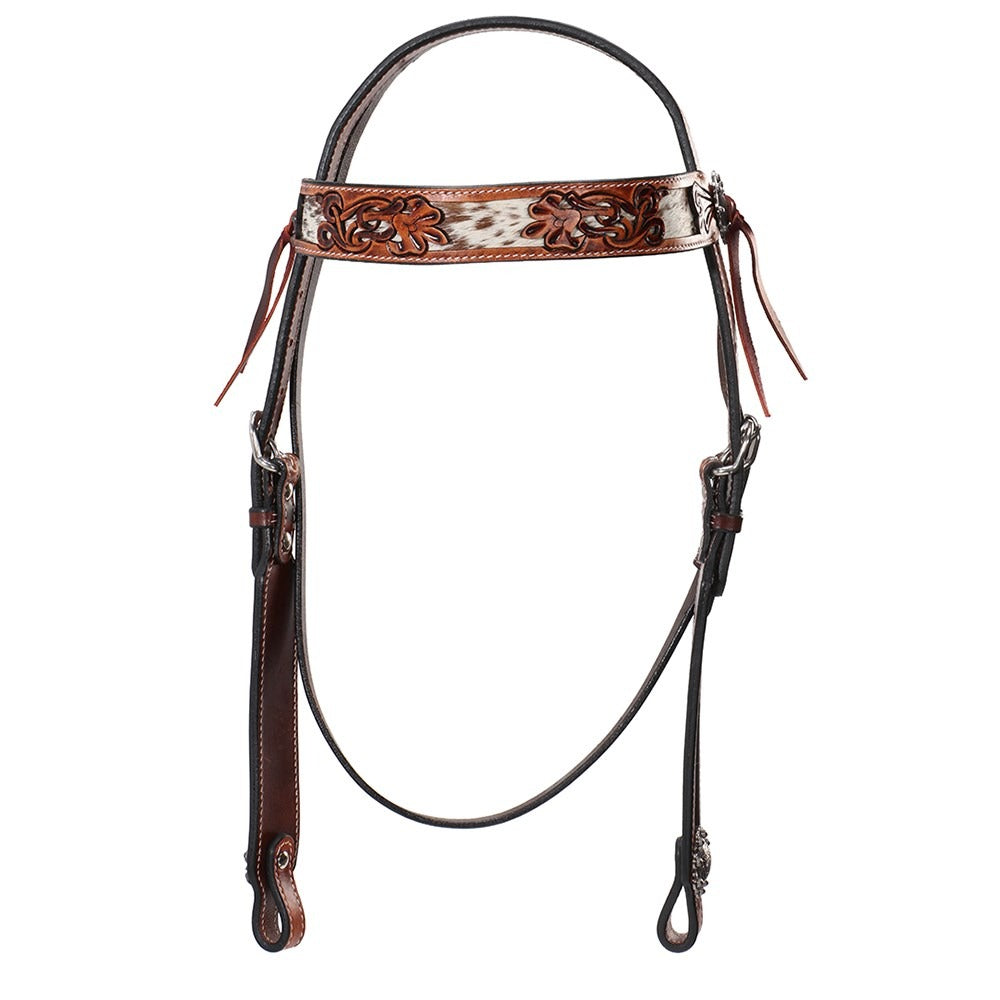 FORT WORTH LONGHORN COWHIDE INLAY BRIDLE