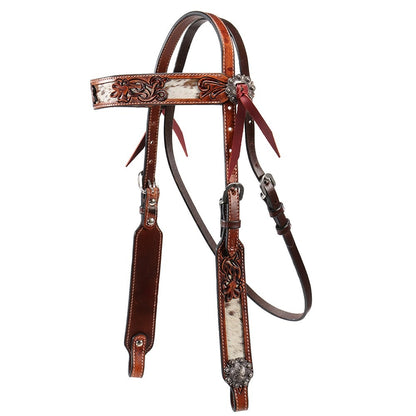 FORT WORTH LONGHORN COWHIDE INLAY BRIDLE-Ranges Country