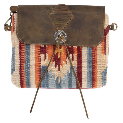 FORT WORTH NAVAJO COWHIDE LEATHER HAND BAG