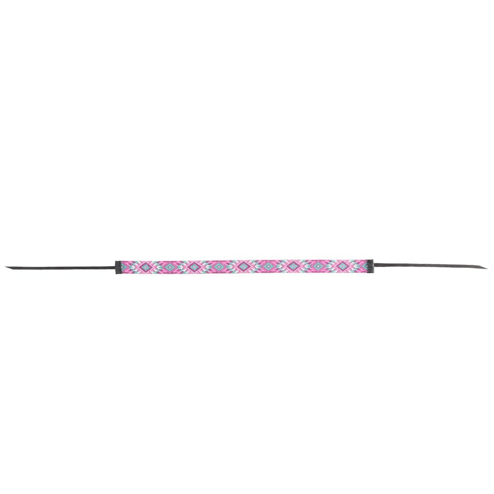 FORT WORTH PINK AZTEC BEADED 3/4in HAT BAND