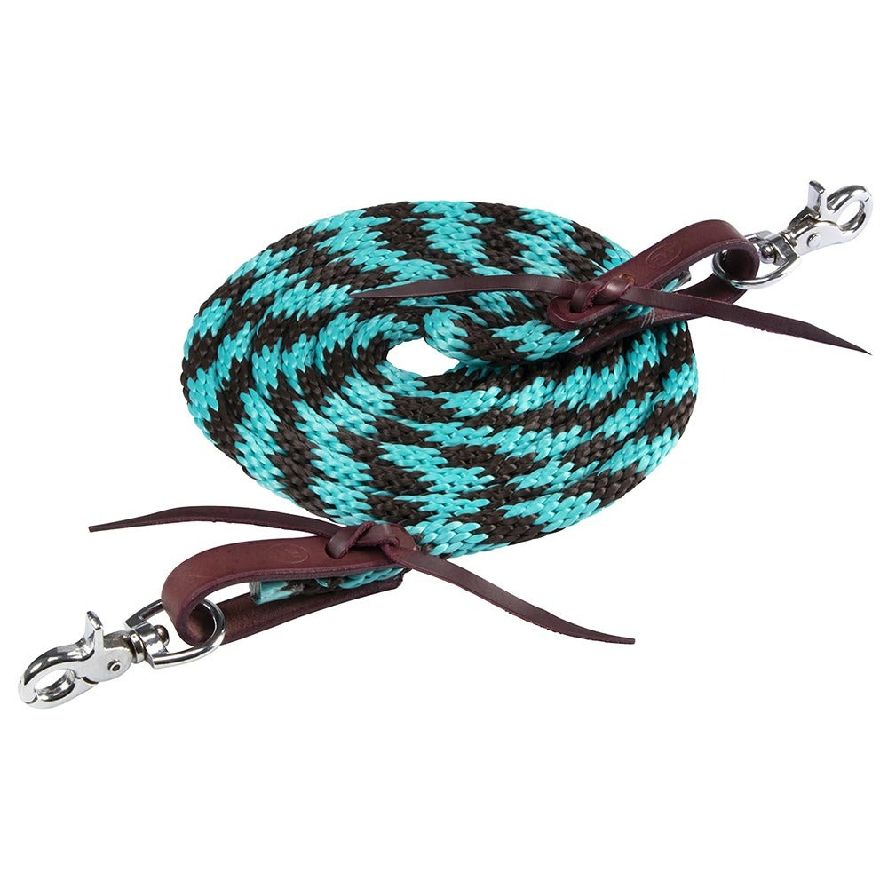FORT WORTH POLY ROPER REINS w/ SNAP ENDS