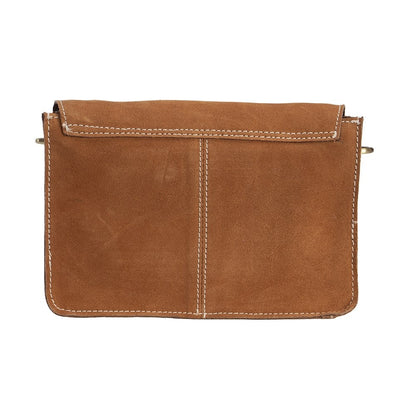 FORT WORTH TOOLED ROUGHOUT LEATHER HANDBAG