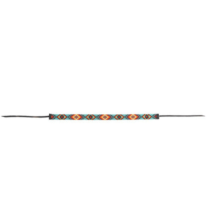 FORT WORTH TURQUOISE AZTEC BEADED 3/4in HAT BAND
