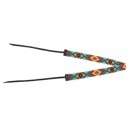 FORT WORTH TURQUOISE AZTEC BEADED 3/4in HAT BAND