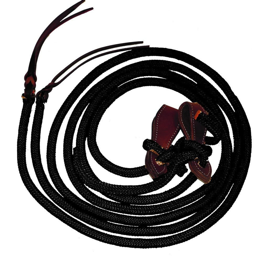 FORT WORTH YACHT ROPE SPLIT REINS w/ SLOBBER STRAPS