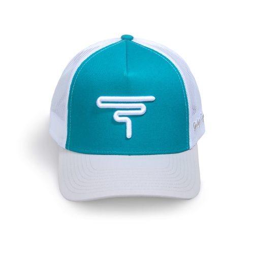 GIDGEE TEAL & WHITE TRUCKER CAP