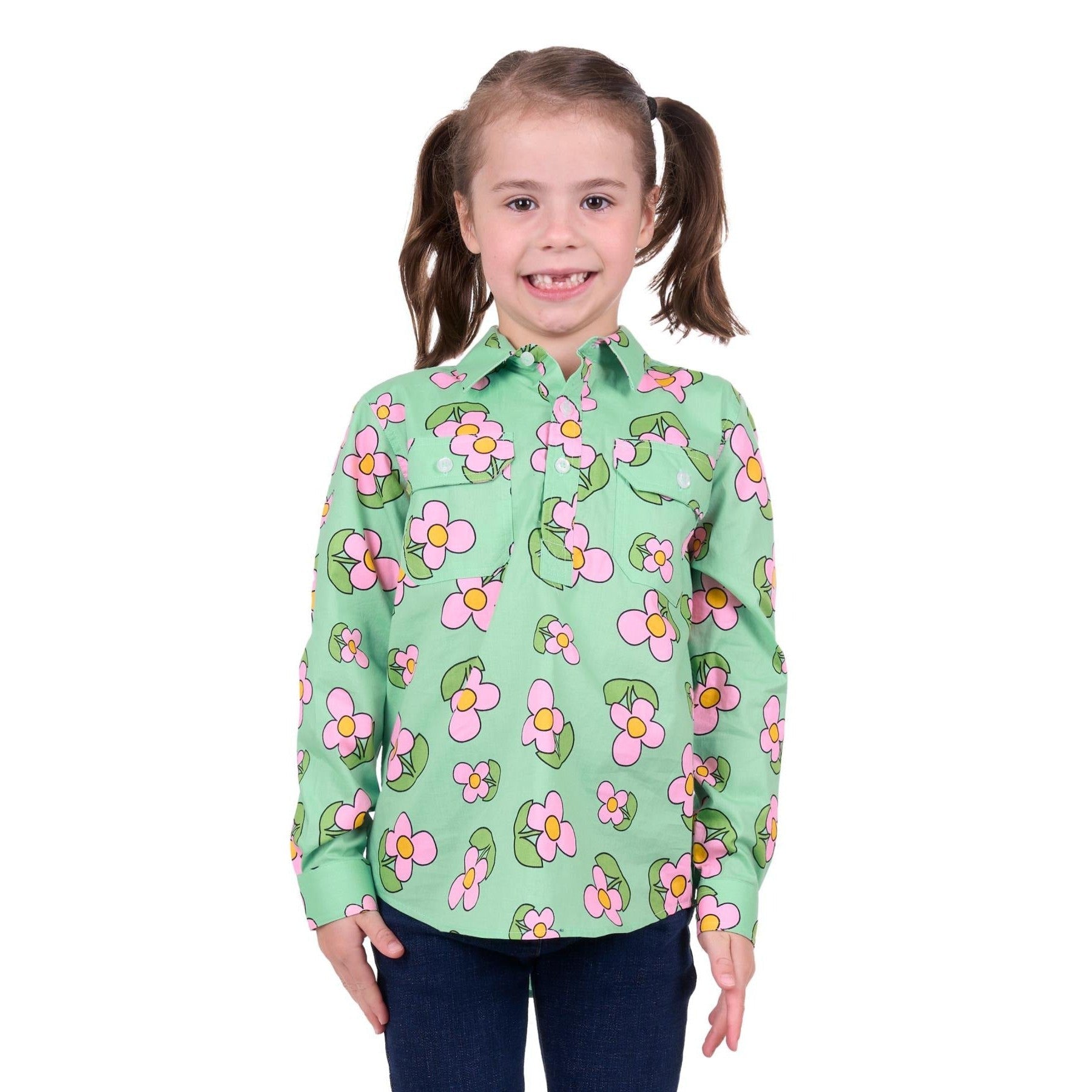 HARD SLOG KIDS CANDY HALF PLACKET SHIRT-Ranges Country