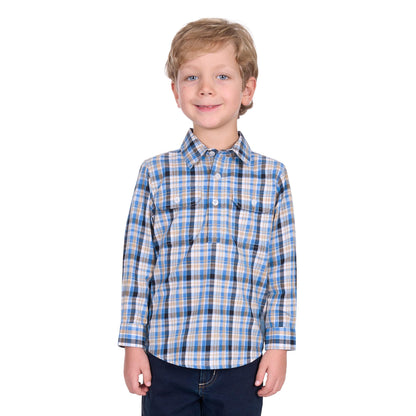 HARD SLOG KIDS GIBSON HALF BUTTON SHIRT
