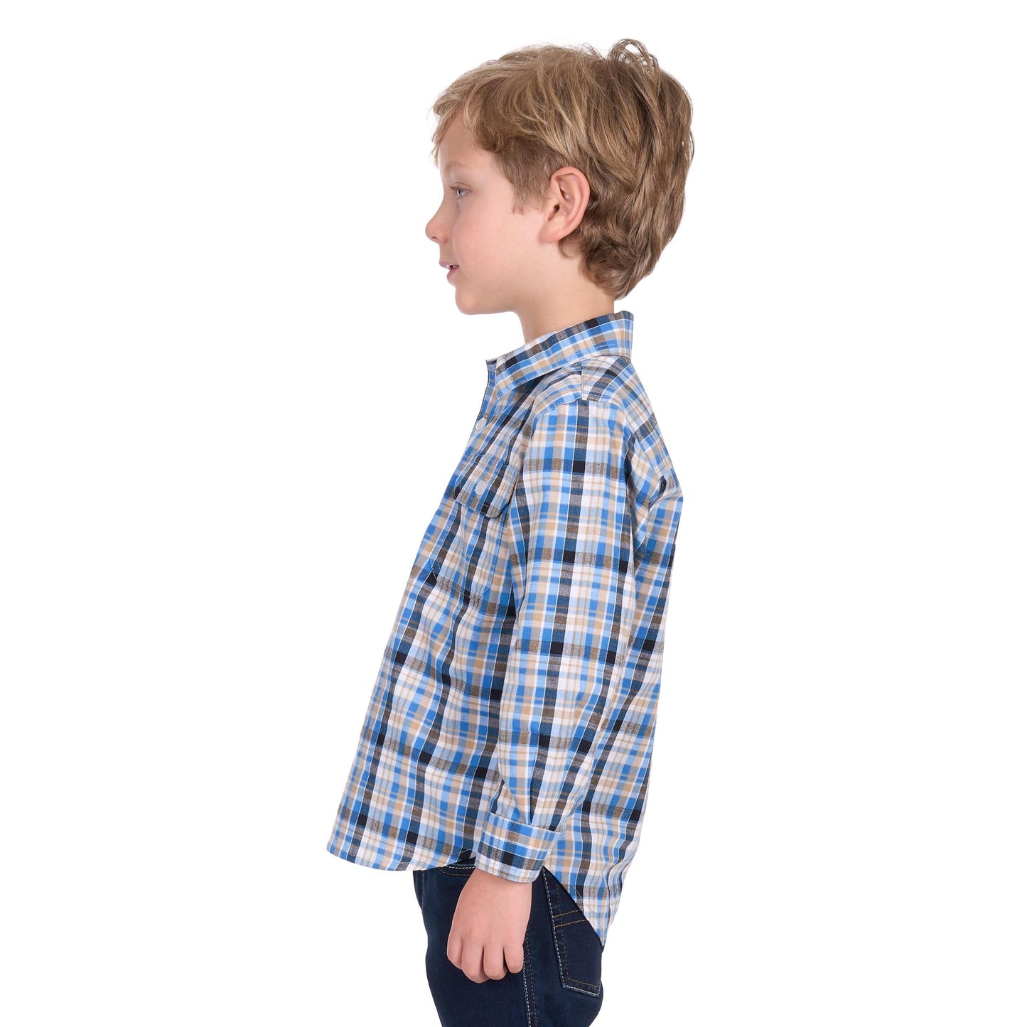 HARD SLOG KIDS GIBSON HALF BUTTON SHIRT