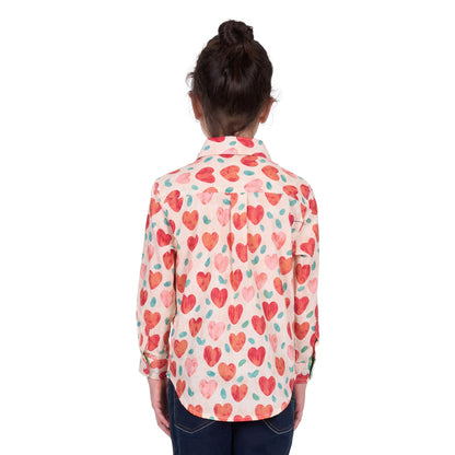 HARD SLOG KIDS MIRA HALF BUTTON SHIRT