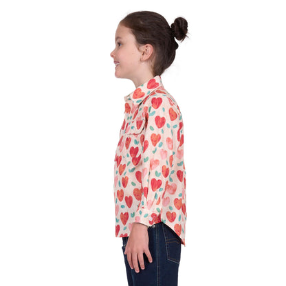 HARD SLOG KIDS MIRA HALF BUTTON SHIRT