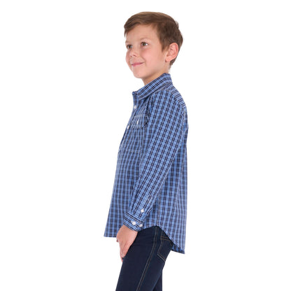 HARD SLOG KIDS WYATT HALF BUTTON SHIRT