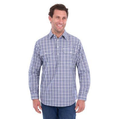 HARD SLOG MENS BROOKS HALF BUTTON SHIRT-Ranges Country