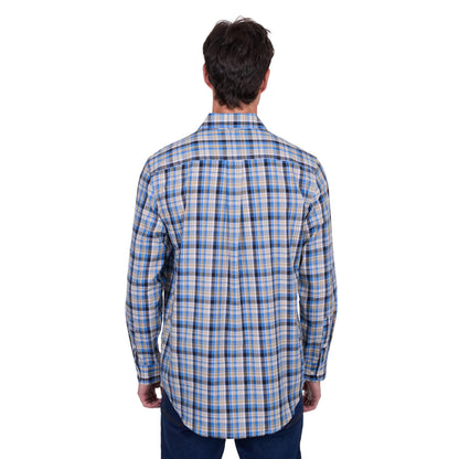 HARD SLOG MENS GIBSON HALF BUTTON SHIRT