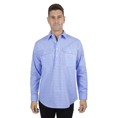 HARD SLOG MENS RON HALF PLACKET SHIRT-Ranges Country