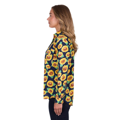 HARD SLOG WOMENS ALLY HALF BUTTON SHIRT