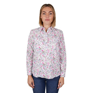 HARD SLOG WOMENS CANDY HALF BUTTON SHIRT-Ranges Country
