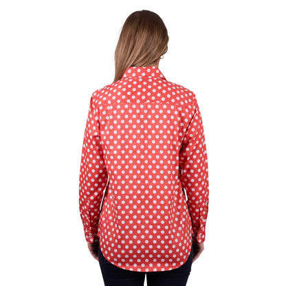 HARD SLOG WOMENS JAZ HALF BUTTON SHIRT