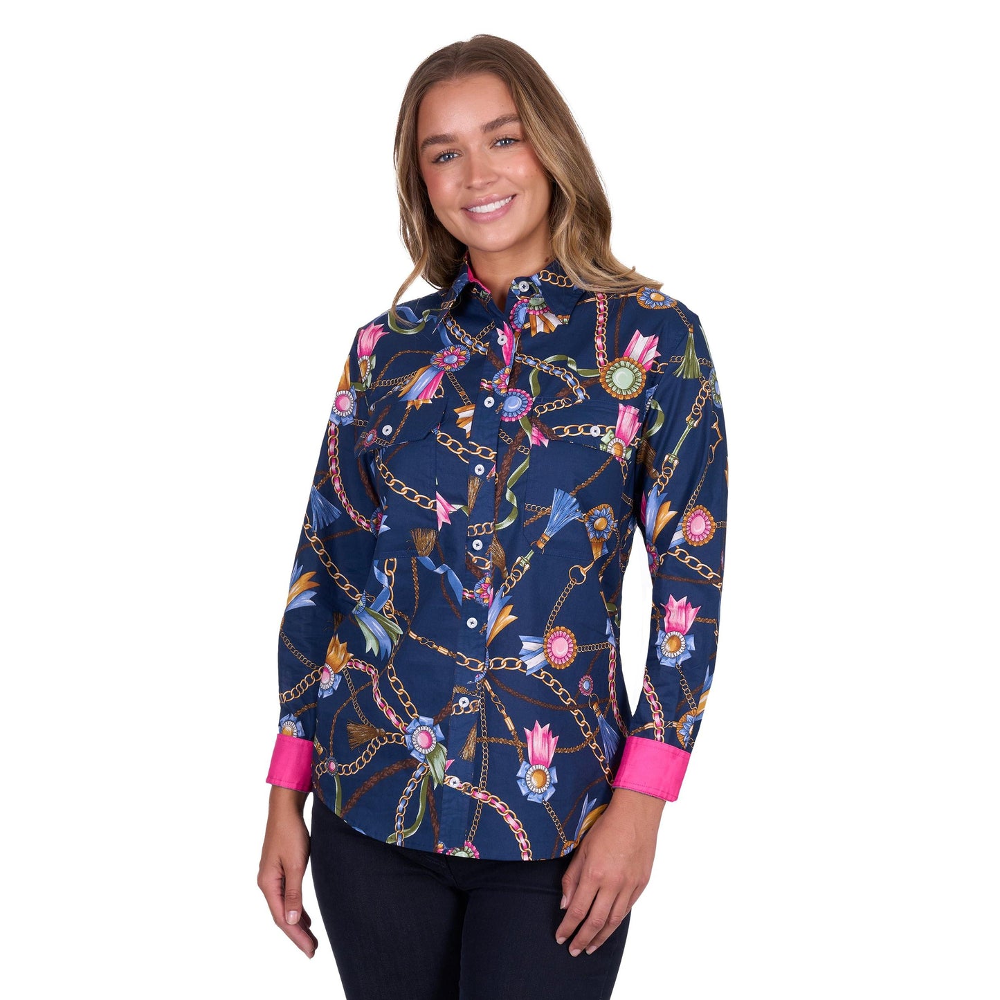 HARD SLOG WOMENS JOLIE FULL BUTTON SHIRT-Ranges Country
