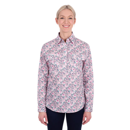 HARD SLOG WOMENS JOYCE HALF BUTTON SHIRT-Ranges Country